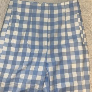 Zara blue and white slacks